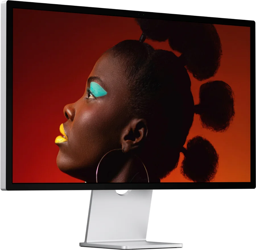 Bold brand work on a studio display